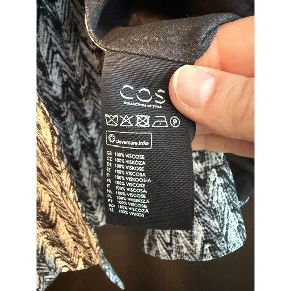 COS Women's Swing Back Single Button Blazer Jacket Size 8 Long Sleeves Career - Picture 5 of 12